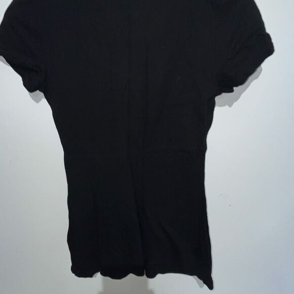 Juicy Couture Women's Black Embellished Cotton Blend V-Neck T-Shirt Size XS - Picture 8 of 11